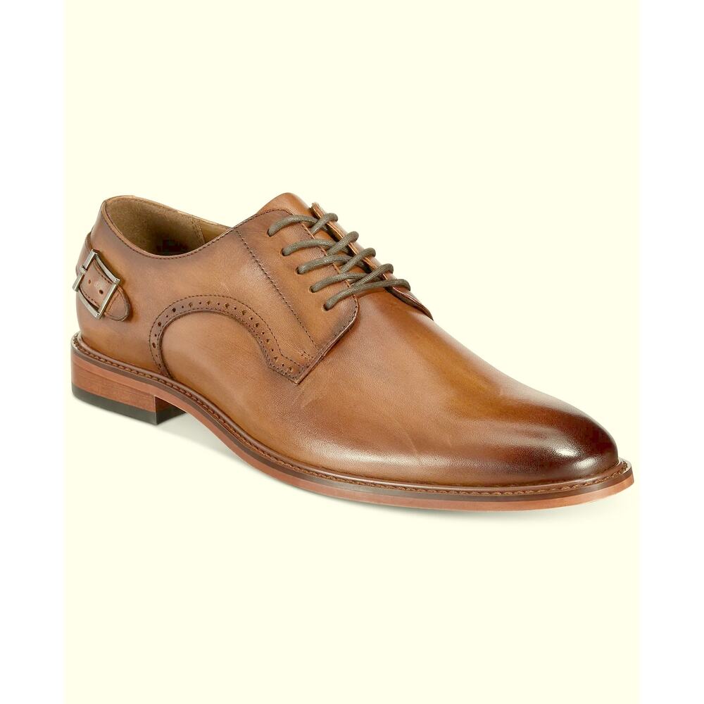 Bar III Sean Tan Leather Lace-Up Oxford Dress Shoes Men's Size 9.5